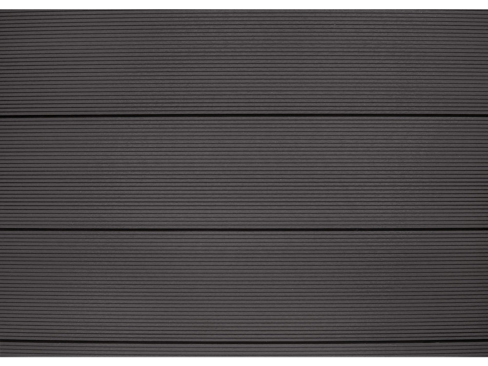 KAHRS WPC Zaunfeld-Set "Lübeck XL", anthrazit, 6 Zaunbretter 20×307mm, inkl. Alustart- & Endleiste in silber + Fixierung