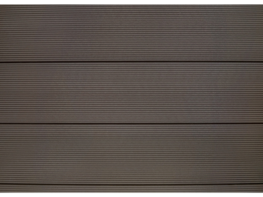 KAHRS WPC Zaunfeld-Set "Lübeck XL", braun, 6 Zaunbretter 20×307mm, inkl. Alustart- & Endleiste in anthrazitbraun + Fixie