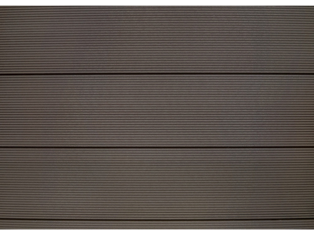 KAHRS WPC Zaunfeld-Set "Lübeck XL", braun, 6 Zaunbretter 20×307mm, inkl. Alustart- & Endleiste in silber + Fixierungssta