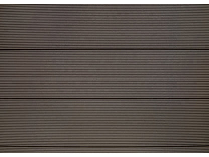 KAHRS WPC Zaunfeld-Set "Lübeck XL", braun, 6 Zaunbretter 20×307mm, inkl. Alustart- & Endleiste in silber + Fixierungssta