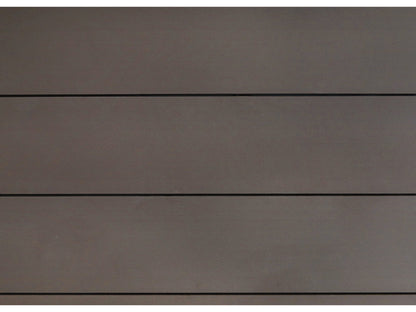 KAHRS WPC Zaunfeld-Set "Lübeck XL", braun, 6 Zaunbretter 20×307mm, inkl. Alustart- & Endleiste in silber + Fixierungssta
