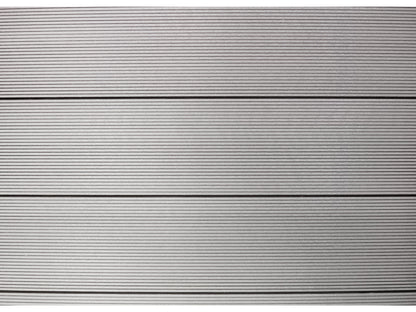 KAHRS WPC Zaunfeld-Set "Lübeck XL", grau, 6 Zaunbretter 20×307mm, inkl. Alustart- & Endleiste in silber + Fixierungsstan