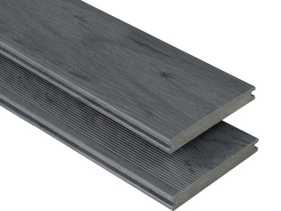 20×145mm Kovalex® WPC-Massivdiele, Struktur/fein, Räuchereiche, mattiert, Vollprofil