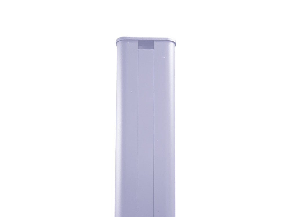 KAHRS WPC Zaunpfostenset 80×80mm, silber Alu, Länge 1,85m, inkl. Kappe + 3 Abdeckleisten
