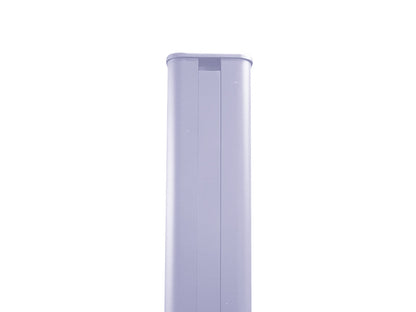 KAHRS WPC Zaunpfostenset 80×80mm, silber Alu, Länge 1,85m, inkl. Kappe + 3 Abdeckleisten