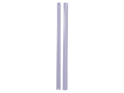 KAHRS WPC Zaunpfostenset 80×80mm, silber Alu, Länge 1,85m, inkl. Kappe + 3 Abdeckleisten