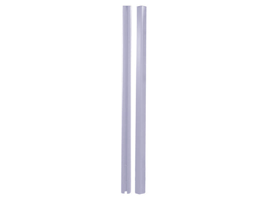KAHRS WPC Zaunpfostenset 80×80mm, silber Alu, Länge 1,85m, inkl. Kappe + 3 Abdeckleisten