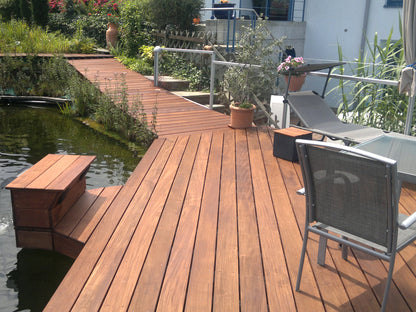Ipe Terrassendielen, 19x85 mm, KD, glatt/glatt, aus Bolivien, *Sortierausschuss*