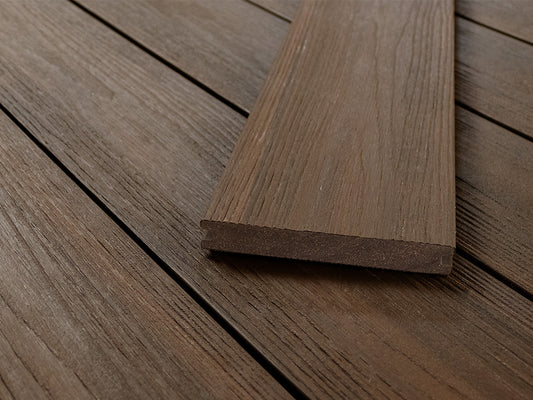 KAHRS BPC Terrassendielen, 20x140 mm, Massiv, Walnut, strukturiert, co-extrudiert
