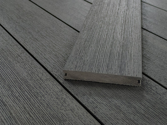 KAHRS BPC Terrassendielen, 20×140mm, Massiv, Medium Grey, strukturiert, co-extrudiert – Bild 2