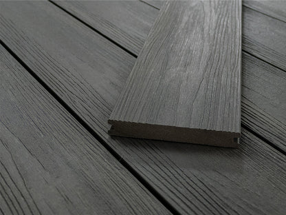 KAHRS BPC Terrassendielen, 20×140mm, Massiv, Medium Grey, strukturiert, co-extrudiert – Bild 3