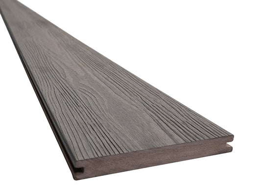 KAHRS BPC Terrassendielen, 20×210mm, Massiv XL, Medium Grey, fein/strukturiert, co-extrudiert