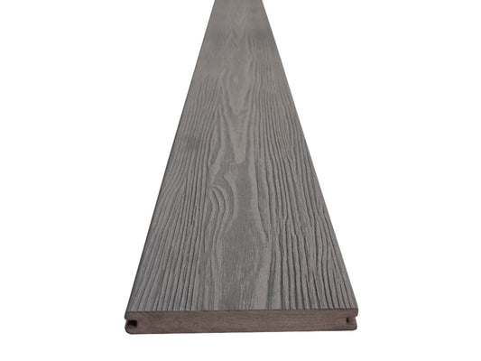 KAHRS BPC Terrassendielen, 20×210mm, Massiv XL, Medium Grey, fein/strukturiert, co-extrudiert