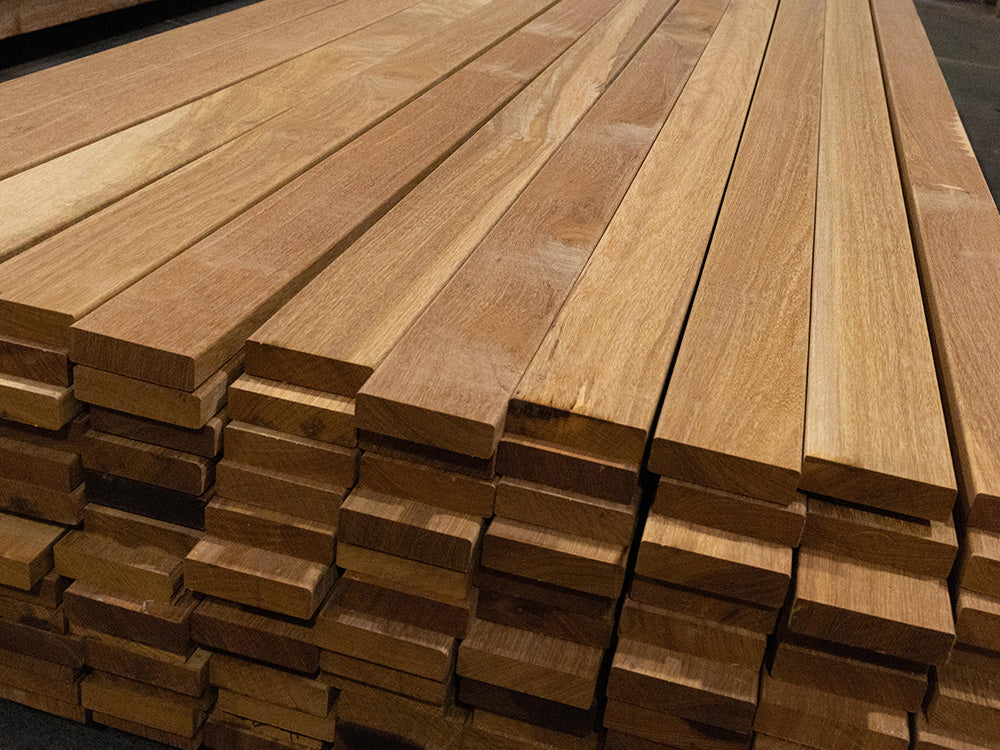 Guyana Ipe (Tanimbuca) Terrassendielen, 25x90 mm, KD, glatt/glatt