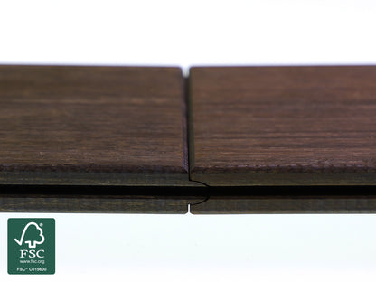 Moso-Bambus Terrassendielen, 20×137mm thermobehandelt, fein/glatt, roh, 3 Stk./Bund, seitlich genutet, stirnseitig Nut & Feder