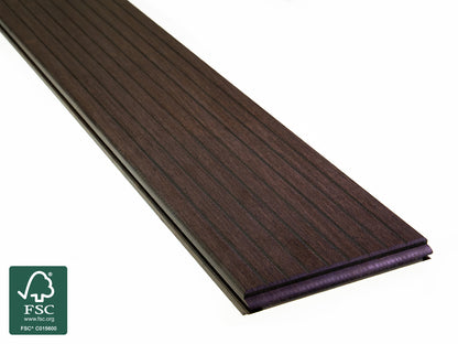 Moso-Bambus Terrassendielen, 20x137 mm  thermobehandelt, fein/glatt, roh, 3 Stk./Bund, seitlich genutet, stirnseitig Nut & Feder