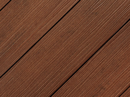 "Die Exklusive" WPC Terrassendielen, 21x200 mm, Kastanienbraun, eins. geprägt, matt, Vollprofil