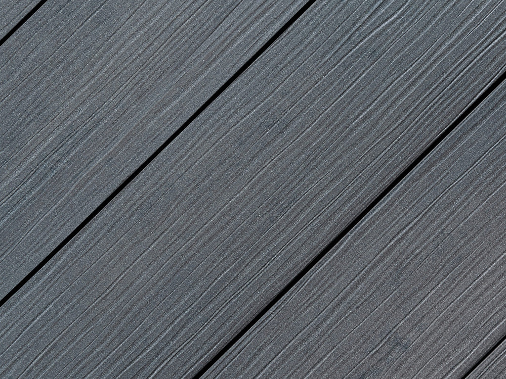 "Die Exklusive" WPC Terrassendielen, 21x200 mm, Basaltgrau, einseitig geprägt, matt, Vollprofil