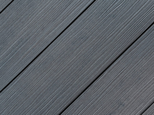"Die Exklusive" WPC Terrassendielen, 21x200 mm, Basaltgrau, einseitig geprägt, matt, Vollprofil
