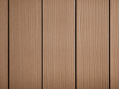 "Die Exklusive" WPC Terrassendielen, 21x140 mm, Terrabraun, einseitig geprägt, matt, Vollprofil