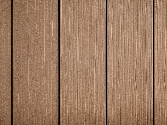 "Die Exklusive" WPC Terrassendielen, 21x140 mm, Terrabraun, einseitig geprägt, matt, Vollprofil