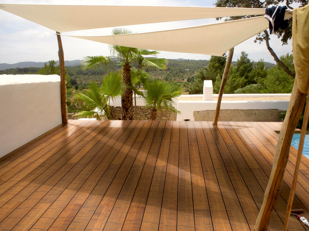 Bambus Terrassendielen, 22x180 mm, CoBAM® "XL Select", grob/glatt, coffee vorgeölt