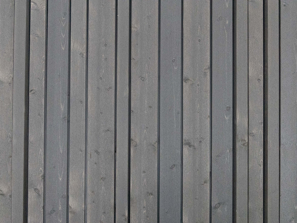Nordische Fichte 3D Fassadenprofil, 21x96 mm, KD, Sichtseite fein gesägt, endbehandelt mit Patina Holzschutzlasur, mit schwarzer Feder, Deckbreite: 86 mm