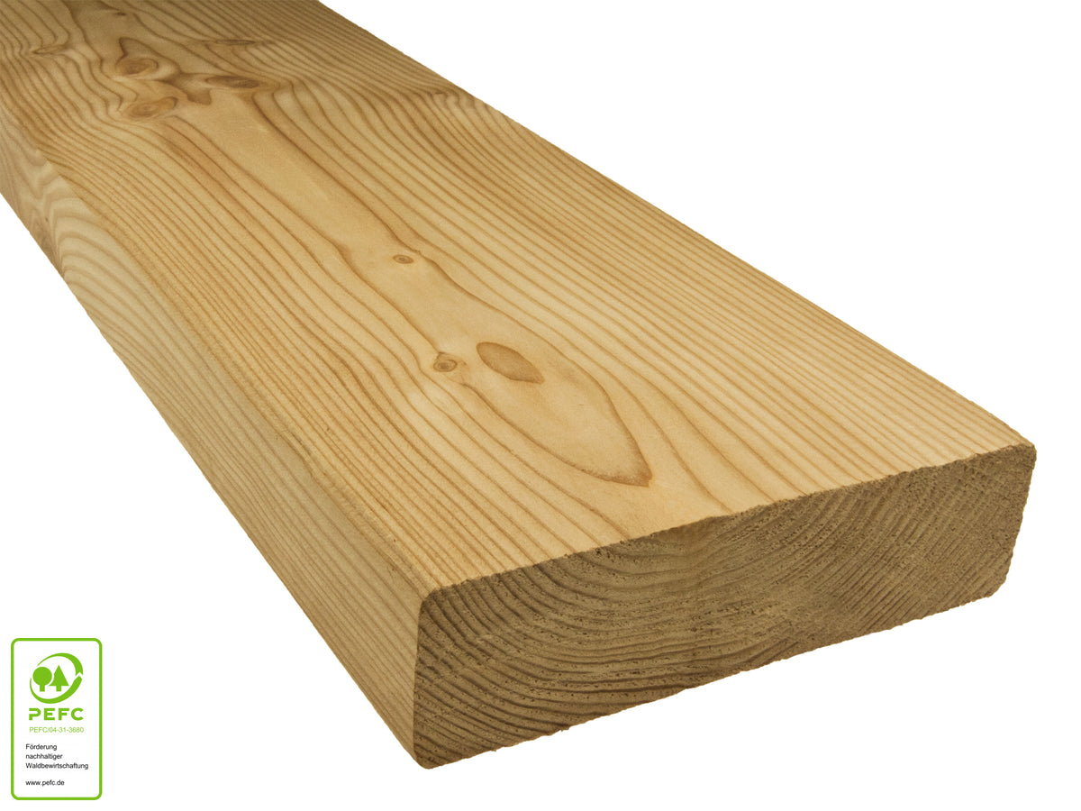 Europäische Lärche Terrassendielen, 45×143mm, KD, glatt/glatt