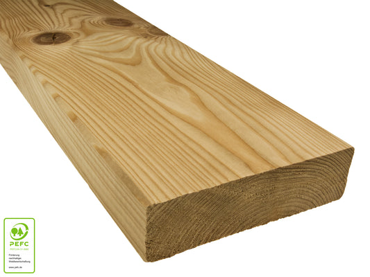 Europäische Lärche Terrassendielen, 45x143 mm, KD, glatt/glatt