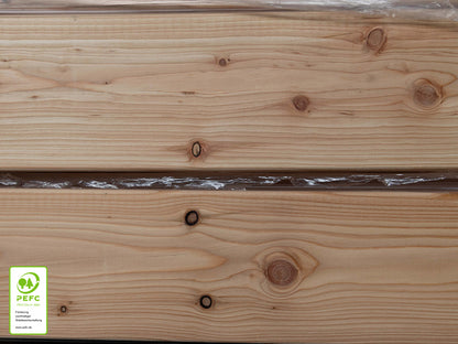 Europäische Lärche Terrassendielen, 45x143 mm, KD, glatt/glatt
