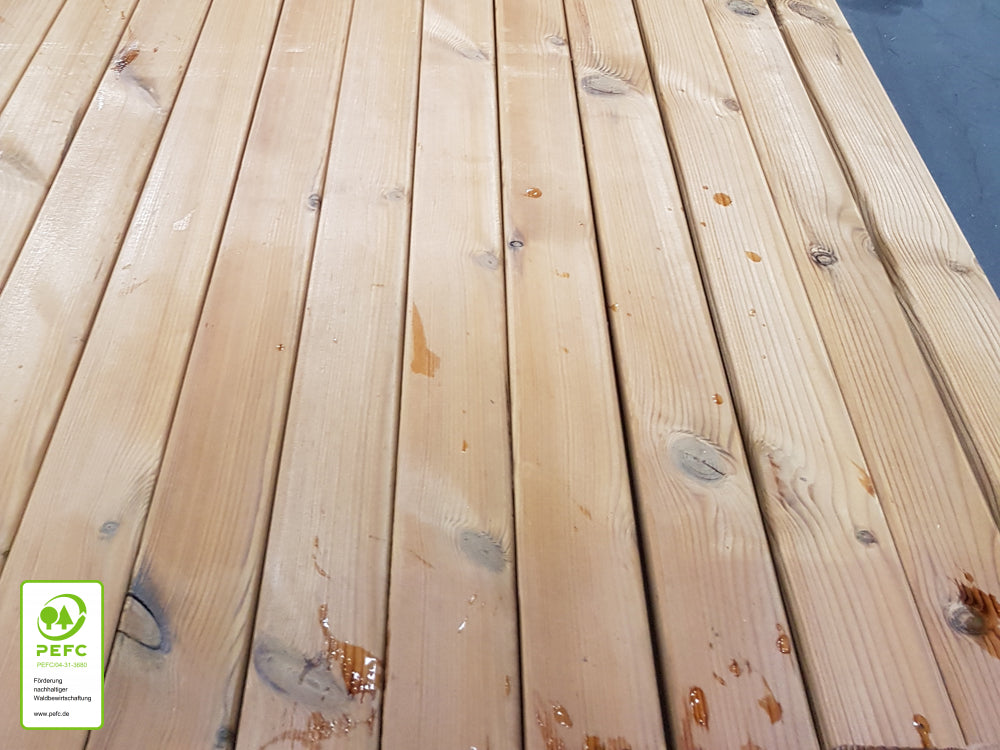 Thermokiefer Konstruktionsholz, 42x68mm, KD, 4-seitig glatt