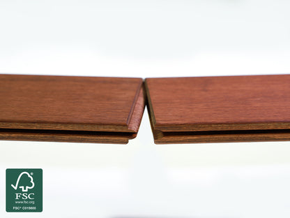 Moso-Bambus Terrassendielen, 20x137 mm, fein/glatt, vorgeölt coffee, 3 Stk./Bund, mineralveredelt, seitlich genutet, stirnseitig Nut & Feder