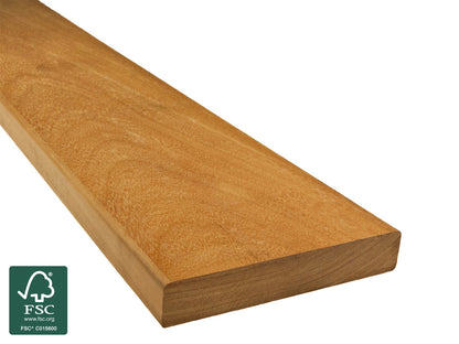 Garapa Terrassendielen, 25x90 mm,  KD, glatt/glatt