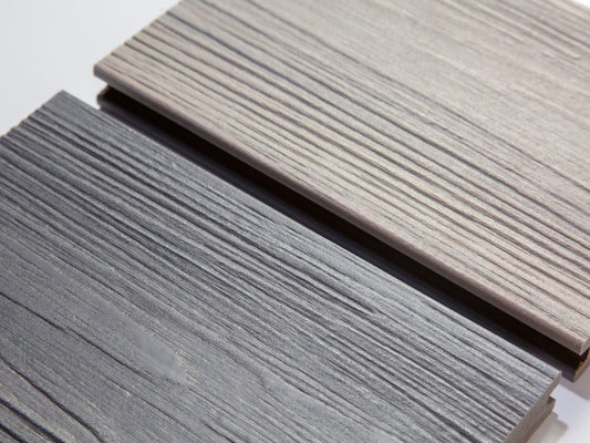 KAHRS BPC BiColor Wendediele, 20x140 mm, silvergum/greystone, strukturiert, Massiv, coextrudiert