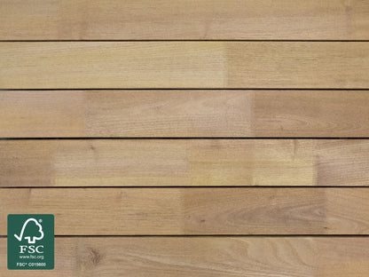 Robinie Terrassendielen, 23×118mm, KD, glatt bombiert, seitlich genutet, keilgezinkt