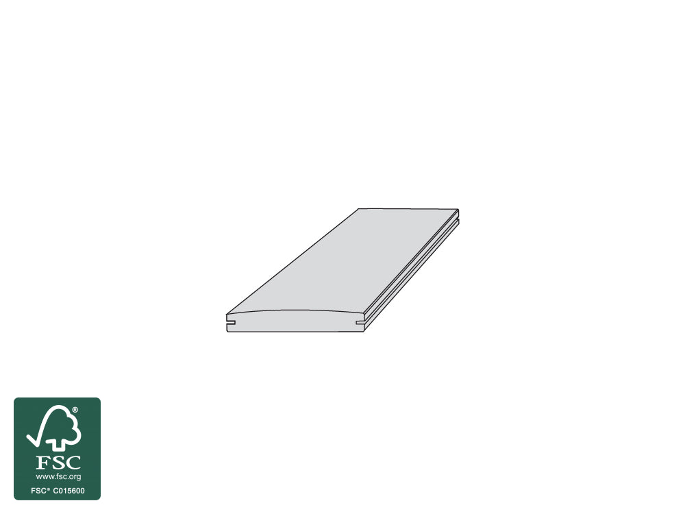 Robinie Terrassendielen, 23×118mm, KD, glatt bombiert, seitlich genutet, keilgezinkt