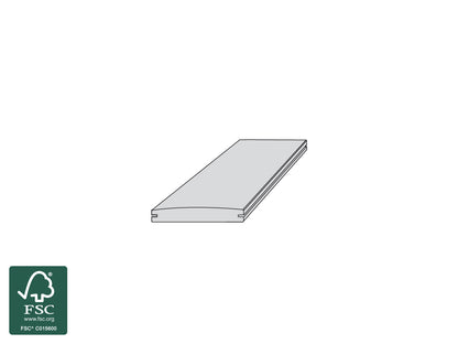 Robinie Terrassendielen, 23×118mm, KD, glatt bombiert, seitlich genutet, keilgezinkt