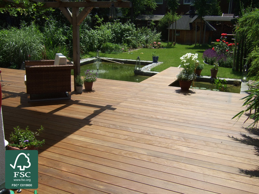 Ipe Terrassendielen, 21x143 mm, AD, glatt/glatt