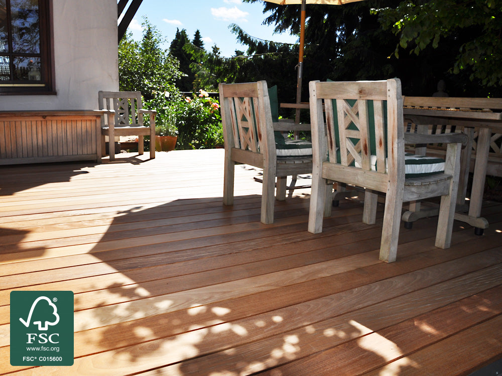 Ipe Terrassendielen, 21x143 mm, AD, glatt/glatt