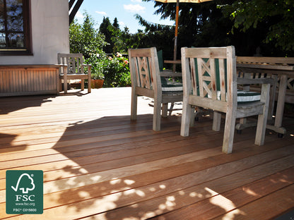 Ipe Terrassendielen, 21x143 mm, AD, glatt/glatt