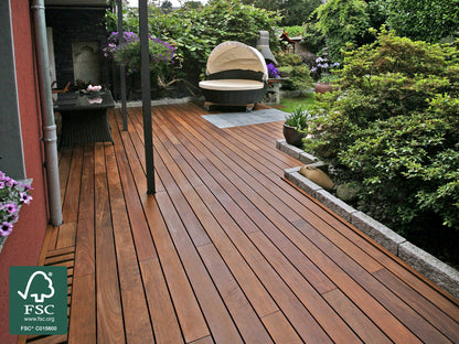Ipe Terrassendielen, 21x143 mm, AD, glatt/glatt