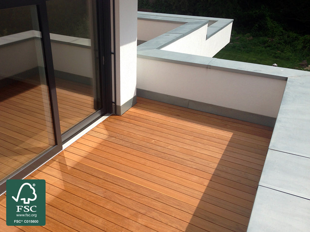 Ipe Terrassendielen, 21x143 mm, AD, glatt/glatt