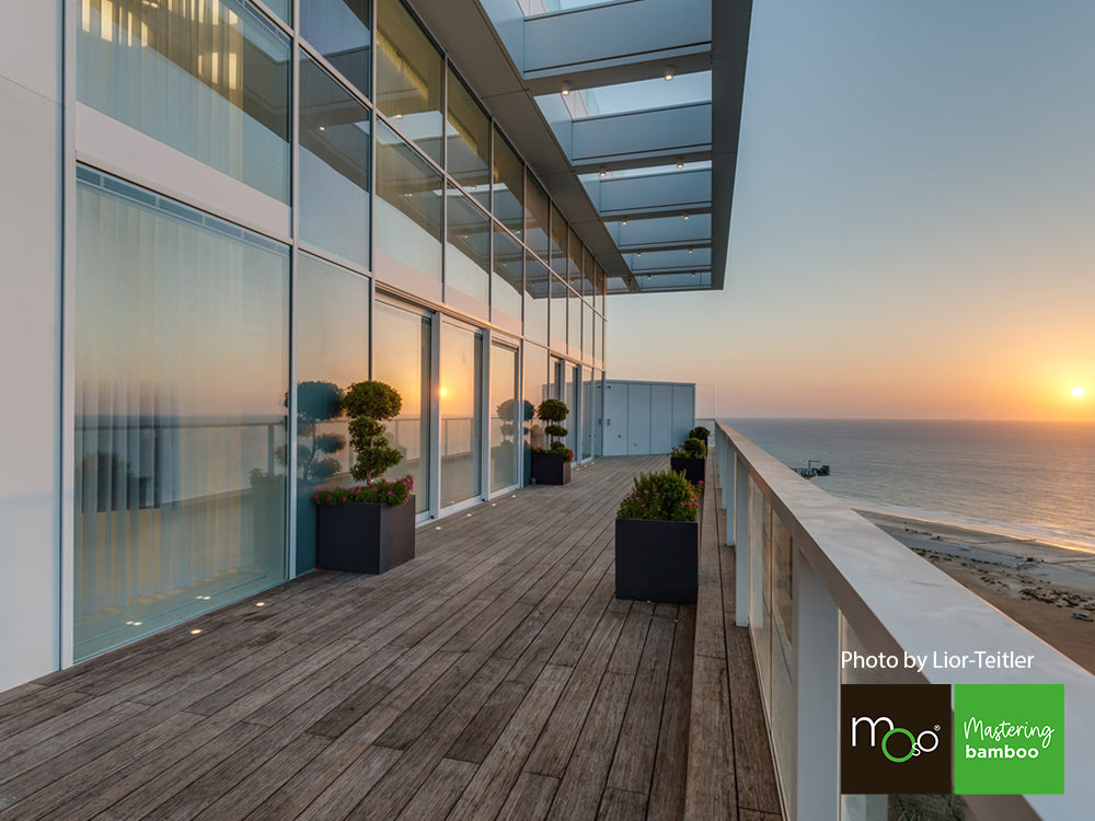 MOSO® Bambus Terrassendielen, 20x208 mm, Bamboo X-treme®, fein/gebürstet, geölt mit Woca