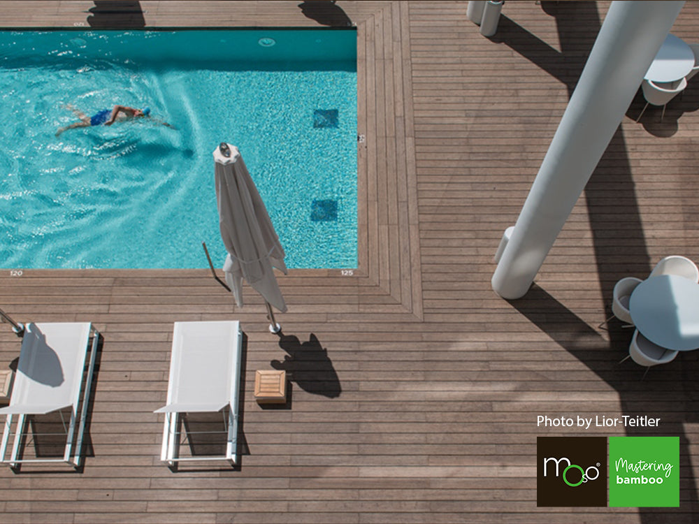 MOSO® Bambus Terrassendielen, 20x208 mm, Bamboo X-treme®, fein/gebürstet, geölt mit Woca