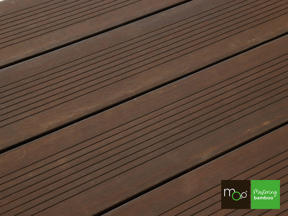 MOSO® Bambus Terrassendielen, 20x208 mm, Bamboo X-treme®, fein/gebürstet, geölt mit Woca