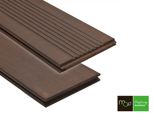 MOSO® Bambus Terrassendielen, 20x155 mm, Bamboo X-treme®, grob/glatt, geölt mit Woca