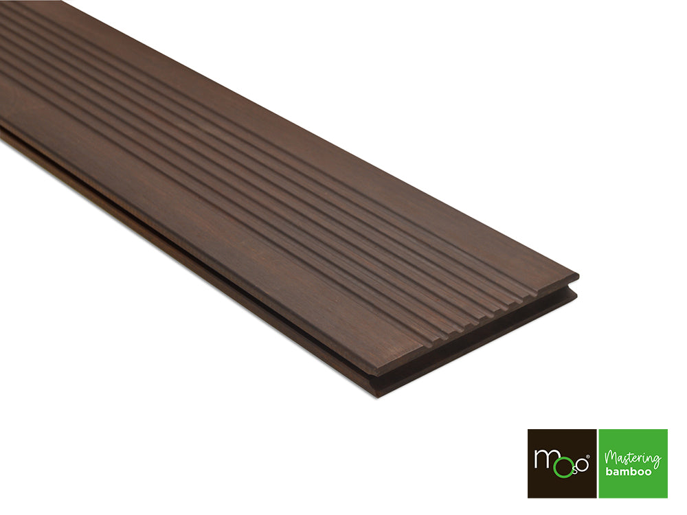 MOSO® Bambus Terrassendielen, 20x155 mm, Bamboo X-treme®, grob/glatt, geölt mit Woca