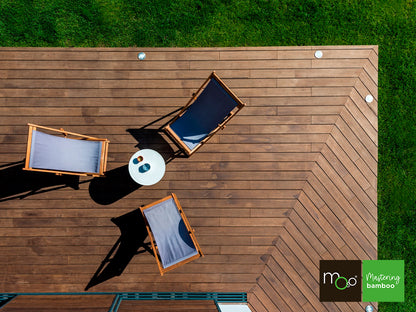 MOSO® Bambus Terrassendielen, 20×155mm, Bamboo X-treme®, bombiert, geölt mit Woca, einseitig nutzbar – Bild 4
