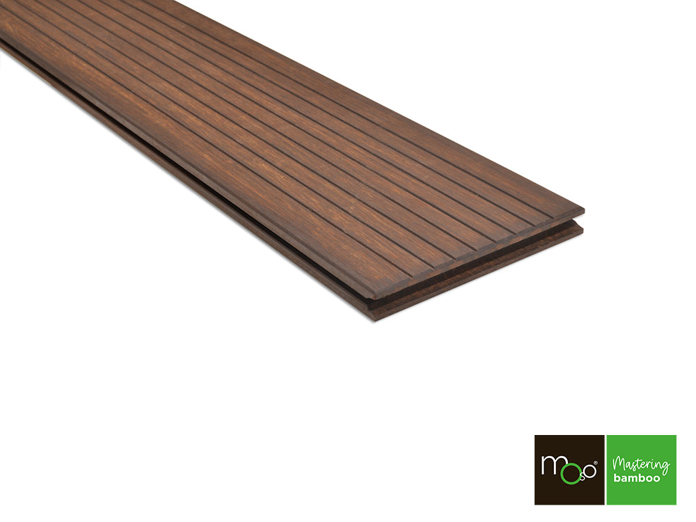 MOSO® Bambus Terrassendielen, 20x155 mm, Bamboo X-treme®, fein/gebürstet, geölt mit Woca