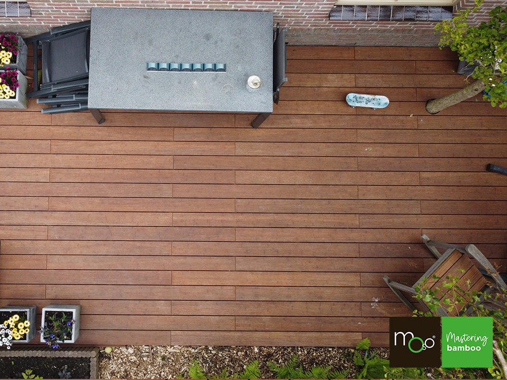 MOSO® Bambus Terrassendielen, 20×155mm, Bamboo N-durance®, bombiert, geölt mit Woca, einseitig nutzbar – Bild 12